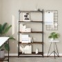 Bookcase with 5 shelves engineered wood smoked oak 80x30x154cm by , Bookcases and shelves - Ref: Foro24-837679, Price: 49,99 ...