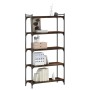 Bookcase with 5 shelves engineered wood smoked oak 80x30x154cm by , Bookcases and shelves - Ref: Foro24-837679, Price: 49,99 ...