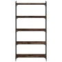 Bookcase with 5 shelves engineered wood smoked oak 80x30x154cm by , Bookcases and shelves - Ref: Foro24-837679, Price: 49,99 ...