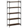 Bookcase with 5 shelves engineered wood smoked oak 80x30x154cm by , Bookcases and shelves - Ref: Foro24-837679, Price: 49,99 ...