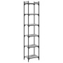 Bookcase with 6 shelves Sonoma gray engineered wood 40x30x188 cm by , Bookcases and shelves - Ref: Foro24-837645, Price: 58,2...