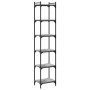 Bookcase with 6 shelves Sonoma gray engineered wood 40x30x188 cm by , Bookcases and shelves - Ref: Foro24-837645, Price: 58,2...