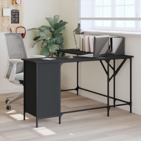 Escritorio madera de ingeniería negro 141x141x75 cm de , Escritorios - Ref: Foro24-837597, Precio: 94,99 €, Descuento: %