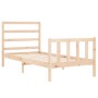 Estructura de cama con cabecero madera maciza 100x200 cm de , Camas y somieres - Ref: Foro24-3191896, Precio: 113,78 €, Descu...