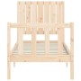 Single bed frame with solid wood headboard by , Beds and slatted bases - Ref: Foro24-3192906, Price: 99,99 €, Discount: %