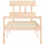 Cama para personas mayores con cabecero madera maciza de , Camas y somieres - Ref: Foro24-3195381, Precio: 118,94 €, Descuent...