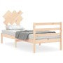 Estructura de cama individual con cabecero madera maciza de , Camas y somieres - Ref: Foro24-3195246, Precio: 86,58 €, Descue...