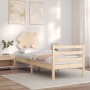 Estructura de cama individual con cabecero madera maciza de , Camas y somieres - Ref: Foro24-3195246, Precio: 86,58 €, Descue...