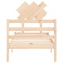 Estructura de cama individual con cabecero madera maciza de , Camas y somieres - Ref: Foro24-3195246, Precio: 86,58 €, Descue...