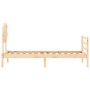 Estructura de cama individual con cabecero madera maciza de , Camas y somieres - Ref: Foro24-3195246, Precio: 86,58 €, Descue...