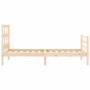 Single bed frame with solid wood headboard by , Beds and slatted bases - Ref: Foro24-3194791, Price: 96,99 €, Discount: %