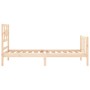 Estructura de cama con cabecero madera maciza 100x200 cm de , Camas y somieres - Ref: Foro24-3192546, Precio: 120,99 €, Descu...