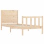 Estructura de cama individual con cabecero madera maciza de , Camas y somieres - Ref: Foro24-3192711, Precio: 117,77 €, Descu...