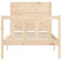 Estructura de cama individual con cabecero madera maciza de , Camas y somieres - Ref: Foro24-3192711, Precio: 117,77 €, Descu...