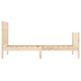 Estructura de cama individual con cabecero madera maciza de , Camas y somieres - Ref: Foro24-3192711, Precio: 117,77 €, Descu...