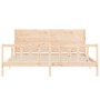 Estructura de cama de matrimonio con cabecero madera maciza de , Camas y somieres - Ref: Foro24-3192766, Precio: 199,29 €, De...