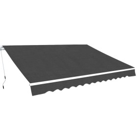 Manually operated folding awning 500 cm anthracite by vidaXL, Awnings - Ref: Foro24-275569, Price: 411,97 €, Discount: %