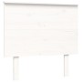 Single bed frame with white solid wood headboard by , Beds and slatted bases - Ref: Foro24-3193362, Price: 103,50 €, Discount: %