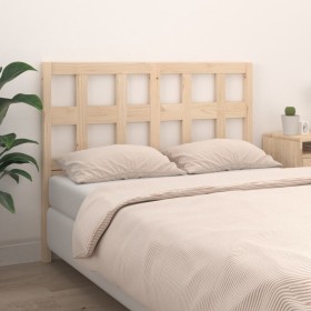 Solid pine wood bed headboard 140.5x4x100 cm by , Headboards and footboards - Ref: Foro24-818915, Price: 60,99 €, Discount: %