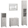 Bathroom furniture set 4 pieces engineered wood gray concrete by , Bathroom furniture - Ref: Foro24-3056884, Price: 191,93 €,...