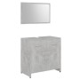 Bathroom furniture set 4 pieces engineered wood gray concrete by , Bathroom furniture - Ref: Foro24-3056884, Price: 191,93 €,...