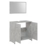 Bathroom furniture set 4 pieces engineered wood gray concrete by , Bathroom furniture - Ref: Foro24-3056884, Price: 191,93 €,...