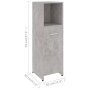 Bathroom furniture set 4 pieces engineered wood gray concrete by , Bathroom furniture - Ref: Foro24-3056884, Price: 191,93 €,...