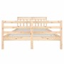 Solid wood bed frame 140x190 cm by , Beds and slatted bases - Ref: Foro24-3100634, Price: 117,09 €, Discount: %