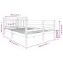 Estructura de cama madera maciza 140x190 cm de , Camas y somieres - Ref: Foro24-3100634, Precio: 116,62 €, Descuento: %