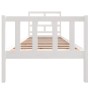 Solid white pine wood bed frame 75x190 cm by , Beds and slatted bases - Ref: Foro24-3101309, Price: 106,99 €, Discount: %