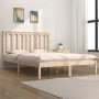 Solid pine wood bed frame 150x200 cm by , Beds and slatted bases - Ref: Foro24-3103848, Price: 131,13 €, Discount: %