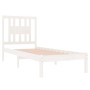 Estructura de cama madera maciza individual blanco 75x190 cm de , Camas y somieres - Ref: Foro24-3104024, Precio: 82,99 €, De...