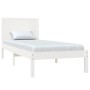 Estructura de cama madera maciza individual blanco 75x190 cm de , Camas y somieres - Ref: Foro24-3104114, Precio: 117,68 €, D...