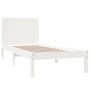 Estructura de cama madera maciza individual blanco 75x190 cm de , Camas y somieres - Ref: Foro24-3104114, Precio: 117,68 €, D...