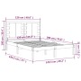 Estructura de cama doble pequeña madera maciza blanca 120x190cm de , Camas y somieres - Ref: Foro24-3104189, Precio: 123,27 €...