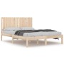 Solid wood bed frame 150x200 cm by , Beds and slatted bases - Ref: Foro24-3104418, Price: 141,88 €, Discount: %