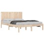 Solid wood bed frame 150x200 cm by , Beds and slatted bases - Ref: Foro24-3104418, Price: 141,88 €, Discount: %