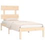 Solid wood bed frame 75x190 cm by , Beds and slatted bases - Ref: Foro24-3104633, Price: 75,99 €, Discount: %