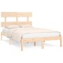 Estructura de cama de madera maciza 140x200 cm de , Camas y somieres - Ref: Foro24-3104673, Precio: 108,98 €, Descuento: %