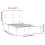 Estructura de cama doble pequeña madera maciza blanca 120x190cm de , Camas y somieres - Ref: Foro24-3104644, Precio: 115,76 €...