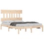 Solid pine wood bed frame 160x200 cm by , Beds and slatted bases - Ref: Foro24-3104748, Price: 123,92 €, Discount: %