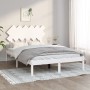 Estructura cama doble pequeña madera maciza blanco 120x190 cm de , Camas y somieres - Ref: Foro24-3104839, Precio: 116,99 €, ...