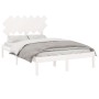 Estructura cama doble pequeña madera maciza blanco 120x190 cm de , Camas y somieres - Ref: Foro24-3104839, Precio: 116,99 €, ...