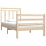 Solid wood bed frame 75x190 cm by , Beds and slatted bases - Ref: Foro24-3105275, Price: 101,43 €, Discount: %