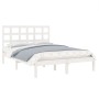 Estructura de cama doble pequeña madera maciza blanca 120x190cm de , Camas y somieres - Ref: Foro24-3105441, Precio: 119,46 €...