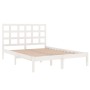 Estructura de cama doble pequeña madera maciza blanca 120x190cm de , Camas y somieres - Ref: Foro24-3105441, Precio: 119,46 €...