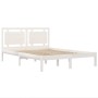 Estructura de cama doble pequeña madera maciza blanca 120x190cm de , Camas y somieres - Ref: Foro24-3105506, Precio: 124,92 €...