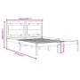 Estructura de cama doble pequeña madera maciza blanca 120x190cm de , Camas y somieres - Ref: Foro24-3105506, Precio: 124,92 €...