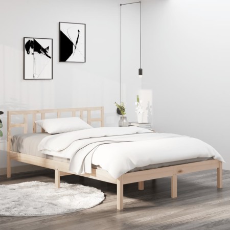 Estructura de cama madera maciza 180x200 cm de , Camas y somieres - Ref: Foro24-3105420, Precio: 131,99 €, Descuento: %