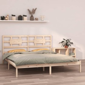 Solid pine wood bed frame 160x200 cm by , Beds and slatted bases - Ref: Foro24-3105675, Price: 131,44 €, Discount: %